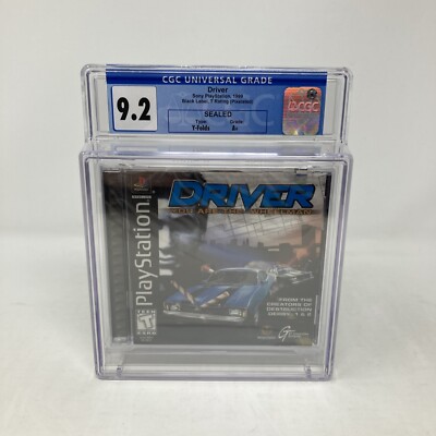 Driver PlayStation 1 PS1 Black Label Sealed CGC Graded 9.2 A+