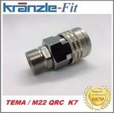Kranzle-Fit  TEMA Quick Release / Stainless Steel M22 for Hose/ Gun / Lance