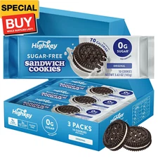 Sugar Free Sandwich Cookies - Low Calorie, Keto-Friendly Snack With Zero Sugar a