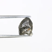 1.59ct Natural Uncut Grey Diamond for Wedding Pendant