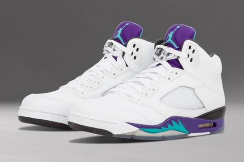 AIR JORDAN 5 V 2006 WHITE GRAPES SHOES 