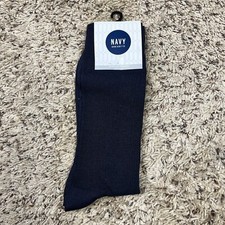 NEW Old Navy Mens Blue Navy Crew Socks 1 Pair One Shoe Size 7-12 Soft Stretch