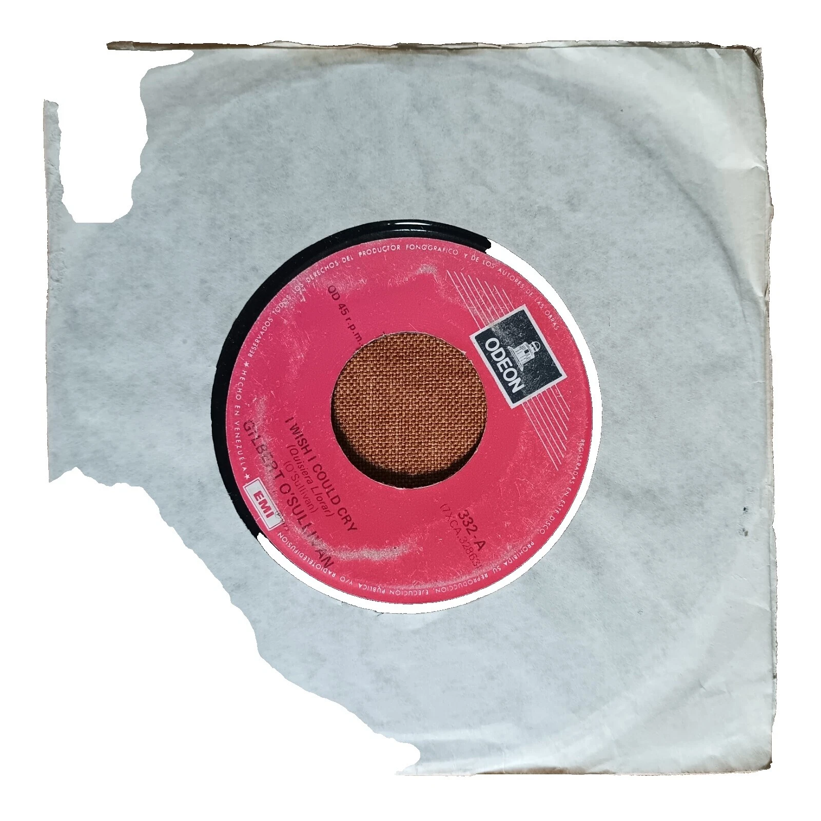 Gilbert O'Sullivan Rock 45 RPM Speed Vinyl Records