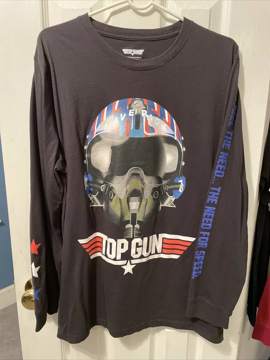 Top Gun Maverick Tom Cruise Men's Black Long Sleeve Shirt Size XL