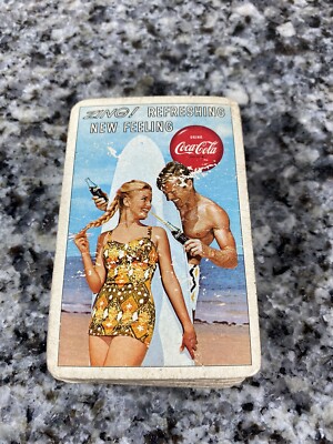 1960 Coca Cola Vintage Playing Cards Zing Refreshing New Feeling Drink Rare Coke