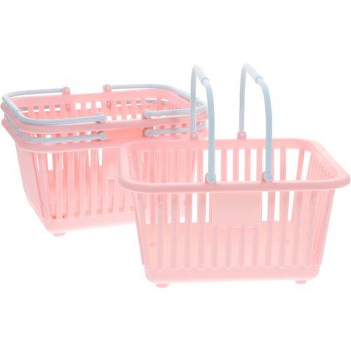 3 Pcs Storage Basket Shopping Child Grocery Baskets with Handles Mini