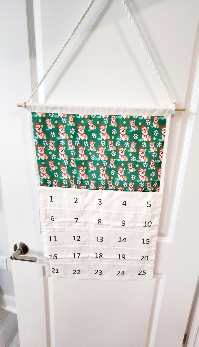 Welsh Corgi Dog Advent Christmas Calendar for Dogs Puppies W/ Pockets  20