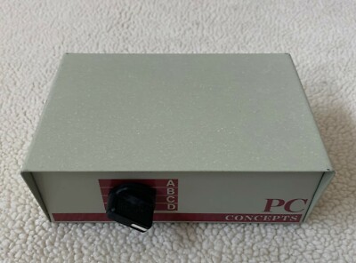 PC Concepts DB25 parallel, Bidirectional, ABCD 4 Way Switch VTG 