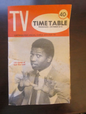 TV Guide Time Table Regional Magazine October 1983 T.K. Carter Just Our Luck