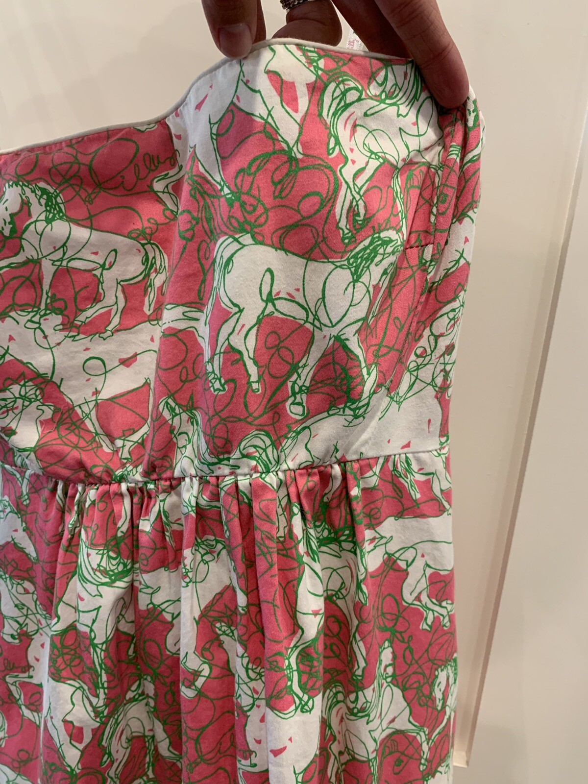 Lilly Pulitzer KENTUCKY DERBY Horse Print Strapless D… Gem