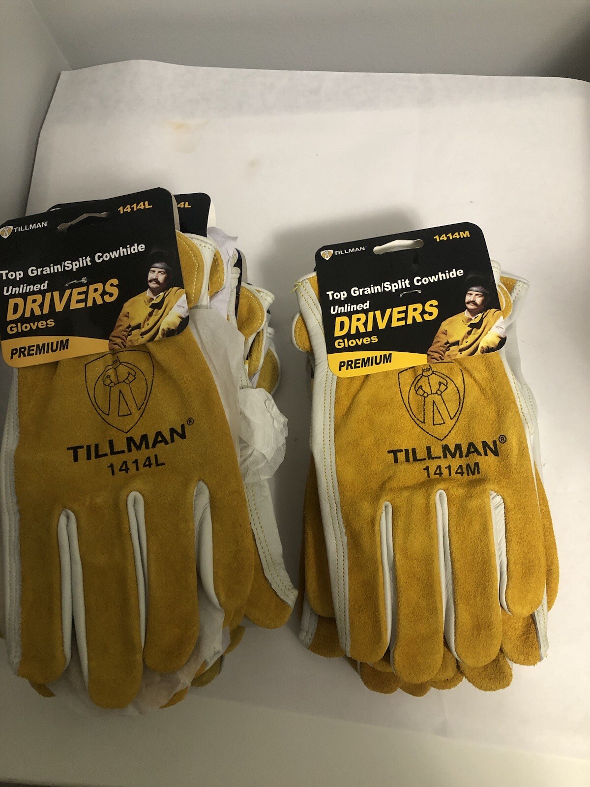 Gants De Conduite Tillman 1414 En Cuir Grain Supérieur - Neufs Dans Leur Boîte