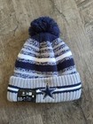 New Era NFL dallas cowboys logo pom Marled knit Cuffed Beanie Hat skull cap rare