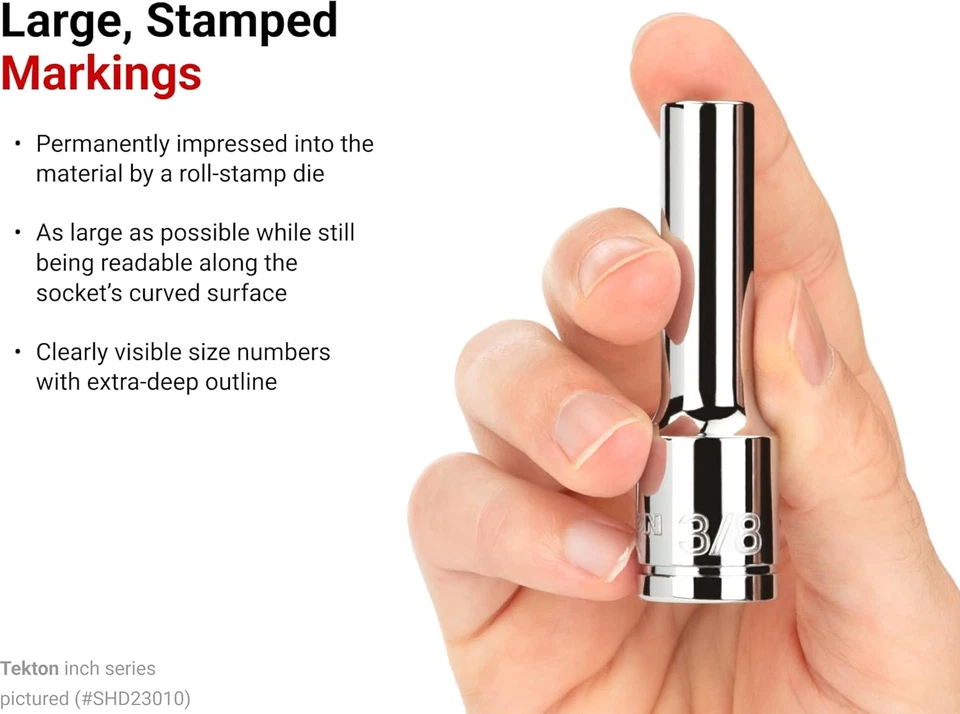 1/2 Inch Drive Deep 6-Point Socket Set with Rail, 15-Piece (10-24 Mm) | SHD92106 - Image 2 of 4