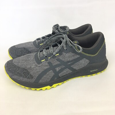 Asics Alpine Xt Mid Grey/Carbon/Sulphur Spring Running Womens Shoes Sz 11 - EUC