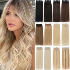100 Human Hair Patch Hairpiece Extensions Clip In for Adding Small Hair Volume