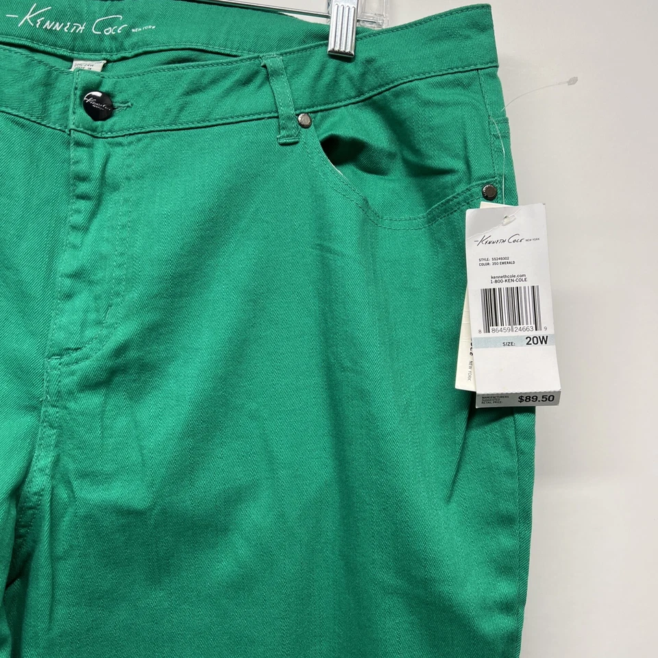 Women's Kenneth Cole Slim Fit Emerald Green Jeans 20W - Image 4 of 4