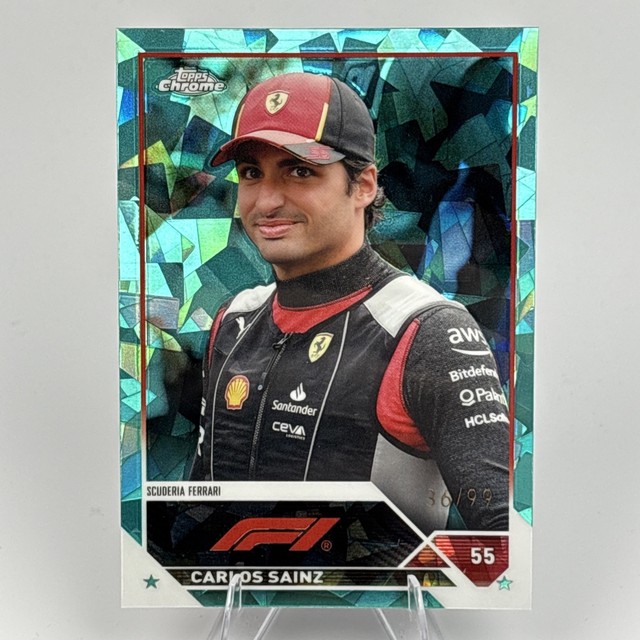 2023 Topps Chrome Sapphire Formula 1 F1 Drivers Aqua /99 Carlos Sainz Jr