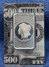 2023 PAMP Suisse Morgan 2023 $500 Bill 50g Silver Bar Assay 999.0 Fine Silver