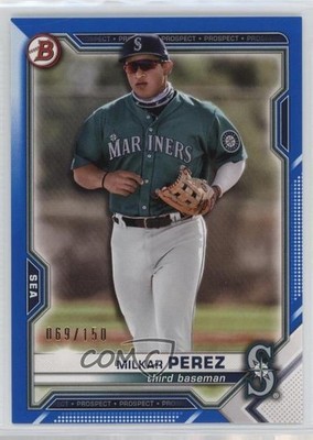 2021 Bowman Draft Blue 69/150 Milkar Perez #BD-117 2s2