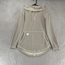 Deso Pullover Womens Medium Cowl Neck Tallac Gray Thumbholes Made in USA