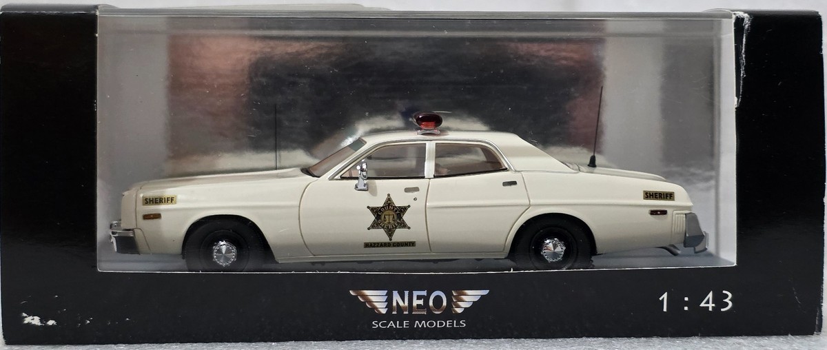 Dodge Monaco Hazzard Police Rosco Patrol Car 1974 General Lee 1:43