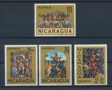 [103510] Nicaragua 1968 pinturas artísticas embalaje original visita del Papa Paulo VI en Bogotá MNH