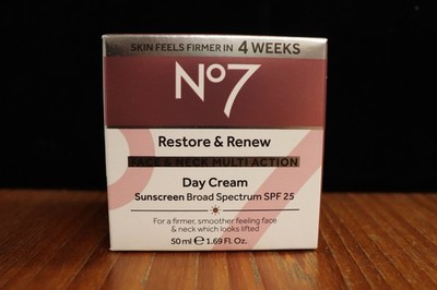 NEW No7 Restore & Renew Multi Action Day Cream SPF 25 Sunscreen 50ml Exp 10/27