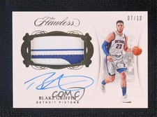 2017-18 Panini Flawless Horizontal Gold 7/10 Blake Griffin #HP-BG Patch Auto 3d3