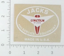 Vintage Lincoln Industrial Corp St. Louis Missouri Advertising Decal Sticker
