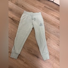 Reebok Woman s Sage Green Jogger Sweatpants Drawstring Cozy Activewear XS