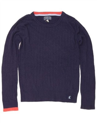 Joules Damen Pullover Pulli U-Boot-Ausschnitt UK 12 Medium Navy Blau Polyamid AI03