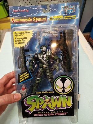 McFarlane Toys Commando Spawn Deluxeedition actionfigure 1995 VTG Sealed 6 GREEN