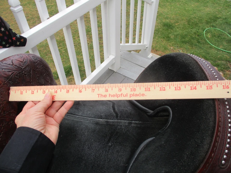 15'' HILASON Western Treeless Barrel/Trail Leather Saddle | USA 6-8'' GULLET - Image 4 of 4