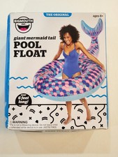 BigMouth Inc. Giant Mermaid Tail Pool Float Multicolor Over 6 Feet Long
