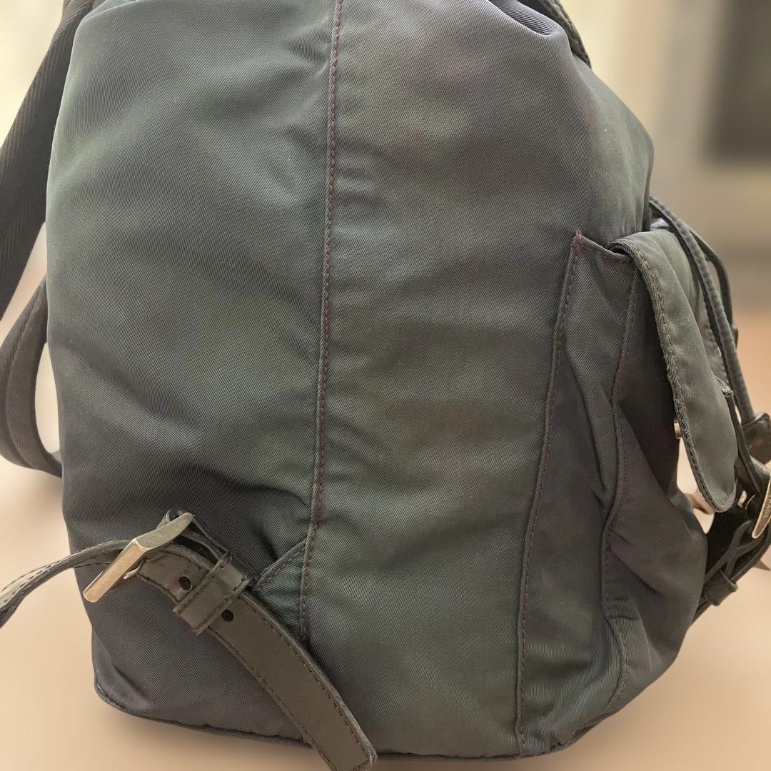 PRADA Nylon Backpack Triangular Logo Small Daypac… - image 3