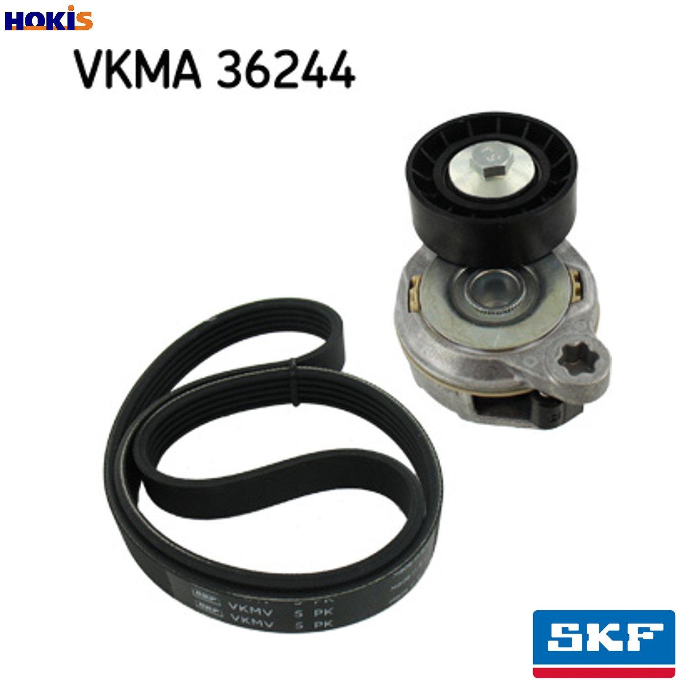 VRIBBED BELT SET VKMA 36244 FOR VOLVO V60 S80/II XC60/SUV S60 XC70 V70/III 2.0L