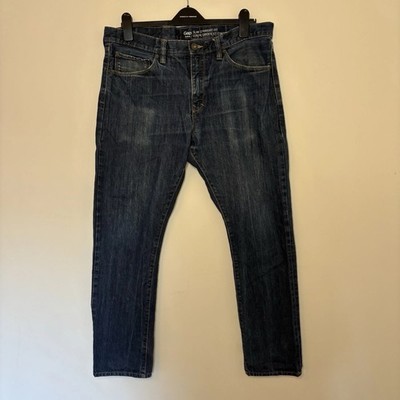 Gap Slim Straight Fit Jeans Herren W36 L30 Dark Wash Denim Freizeit