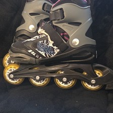 Bladerunner Phoenix ABEC 3 Youth Inline Skates Black Gray Purple Rollerblades