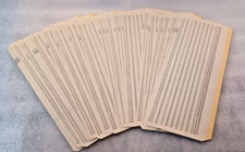 25 Vintage IBM Yellow STRIPED Punch Cards NOS Unused Data Cards Hollerith