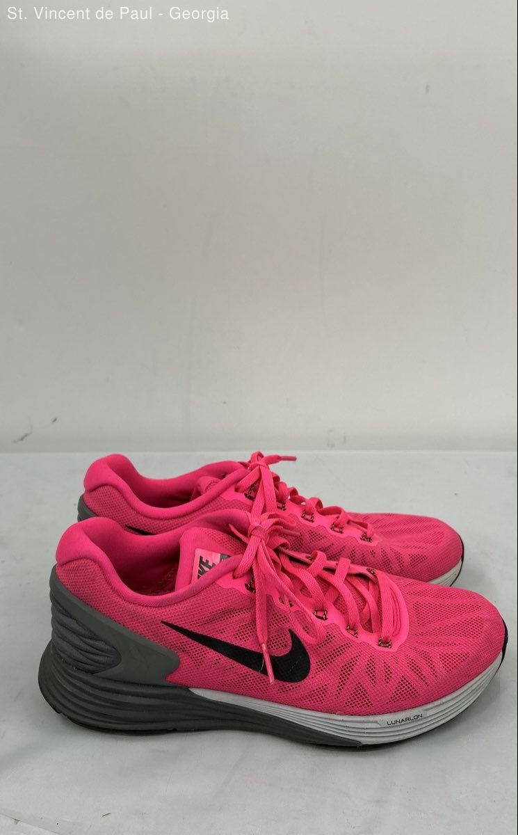 Nike Lunarglide 6 Pink Solid Athletic Running Shoe Women's Size 6.5 image 3