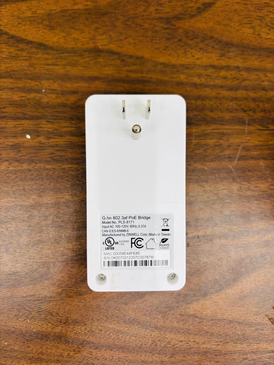 UPS puente PoE Vivint Zinwell PLS-8171 G.hn 802.3af envío rápido