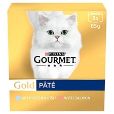 Gold Senior 7+ Pate Fish Wet Cat Food 8x85g, Pack of 6 46.68 per kilo