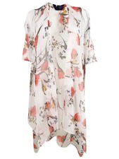 RACHEL Rachel Roy Women's Side-Slit Printed Kimono Swim Cover-up