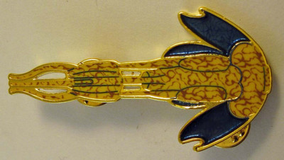 BABYLON 5 ''Vorlon Transport Metal Pin'' NEW OLD STOCK (NOS) 1998 EMP FAN CLUB WB
