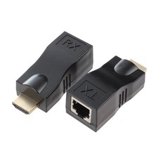 2x 98ft 1080P 4K  Extender Over Single RJ45 Cat5e Cat6 Repeater HDTV F8Q79115