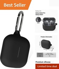 All-Round Protection Silicone Case for Galaxy Buds 3 Pro/3 - Includes Carabiner