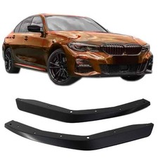 Front Spoiler Lippe FLAPS Ecken Schwarz TIEF Set pa�t f�r BMW 3er G20 Sto�stange