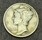 1917-S Mercury Dime - 90% Silver F Fine