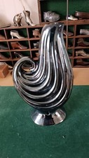 Lampenfuß Mid Century Stil schwarz/grün ohne Beschläge