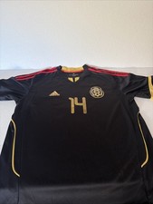 Adidas Mexico Chicharito #14 Men’s Away Soccer Jersey Large L Black Gold 2011